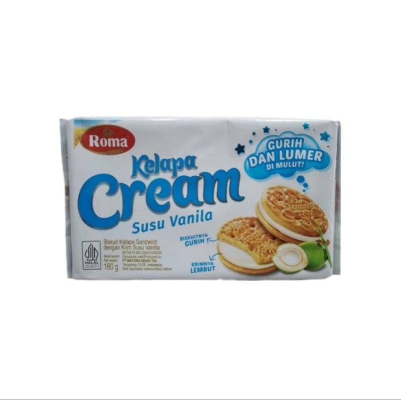 

Roma Kelapa Cream Susu Vanilla 180g