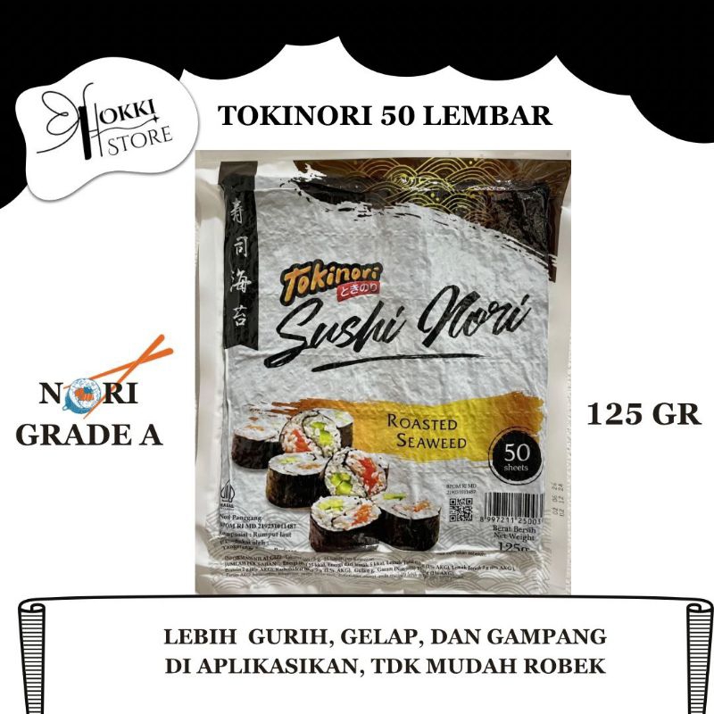 

(PAKET 5 Pack ) NORI 50 Lembar | SUSHI NORI GRADE A | NORI BEST SELLER | TOKINORI (K)