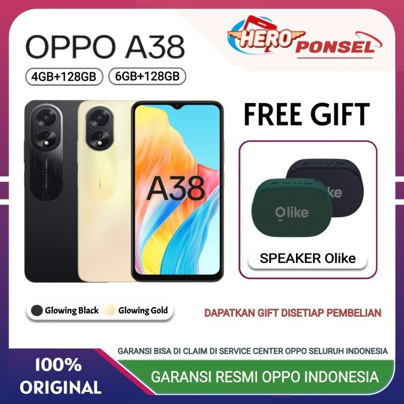 OPPO A38 RAM 4/128GB | OPPO A 38 RAM 6/128GB GARANSI RESMI OPPO INDONESIA