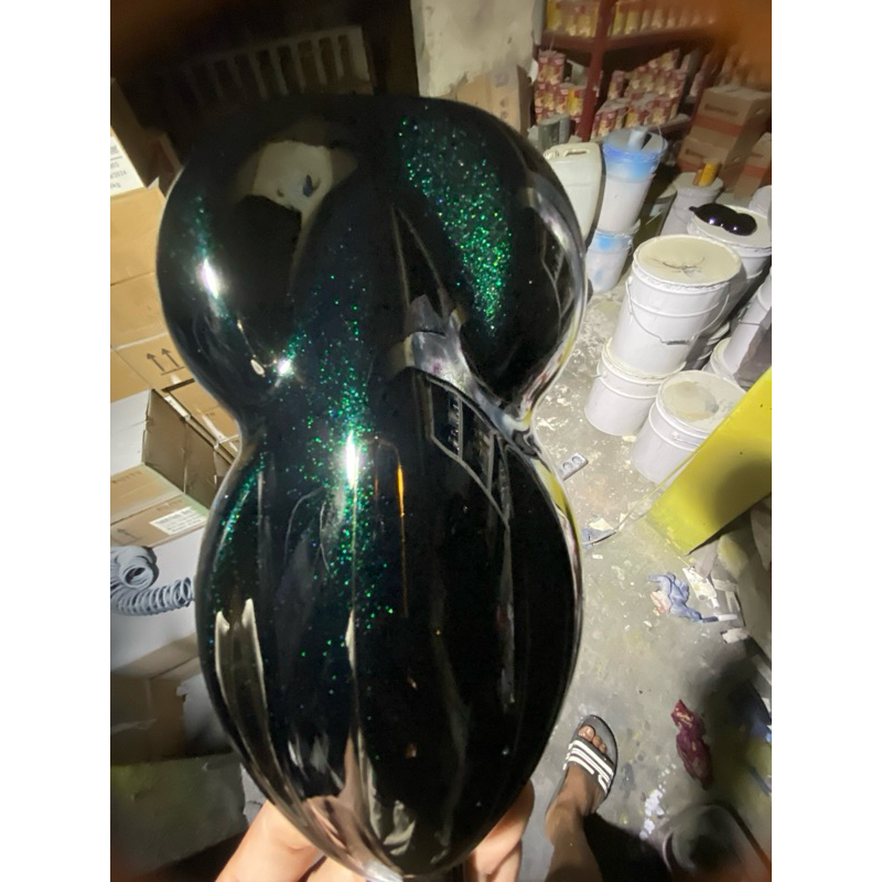 

cat moonblack green PU custom