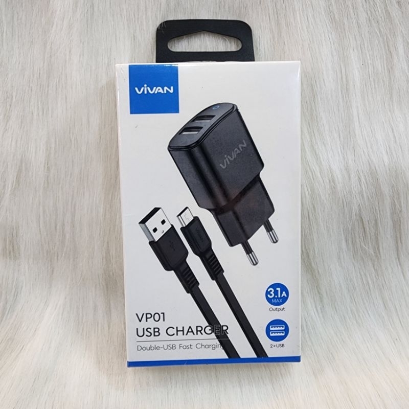 Charger Micro VIVAN VP01 Dual USB 3,1 Ampere