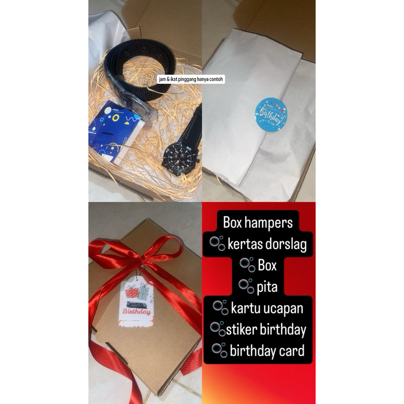 

Box hampers hadiah (hanya paket box tanpa hadiah)