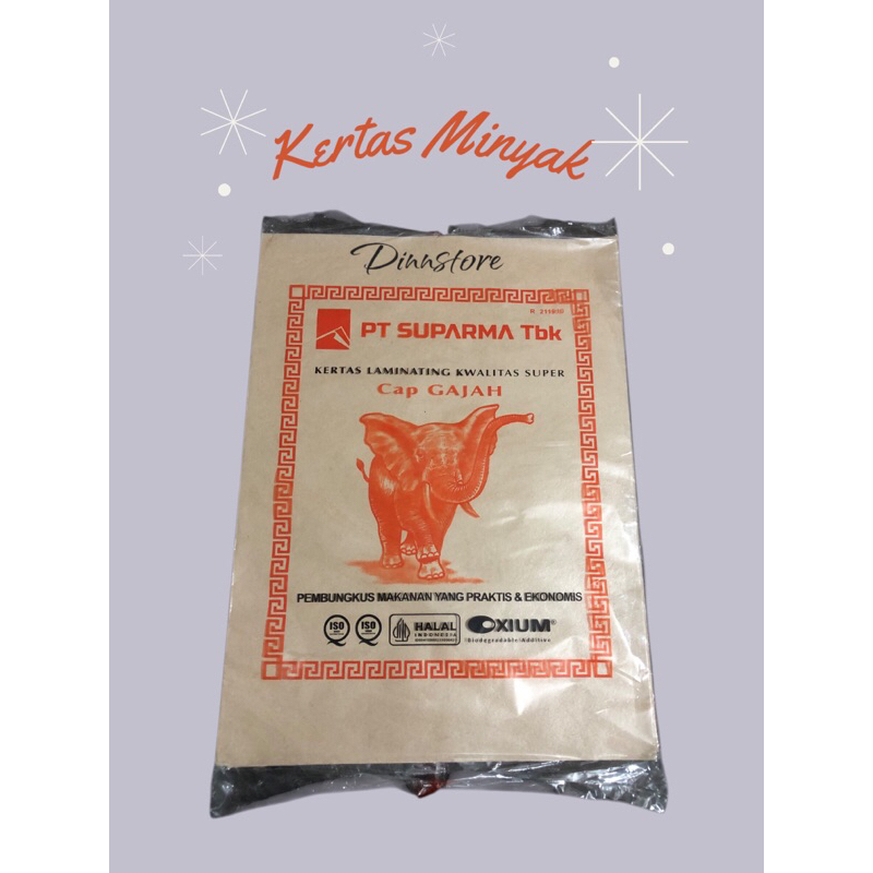 KERTAS BUNGKUS NASI COKLAT CAP GAJAH 28 x 38 cm