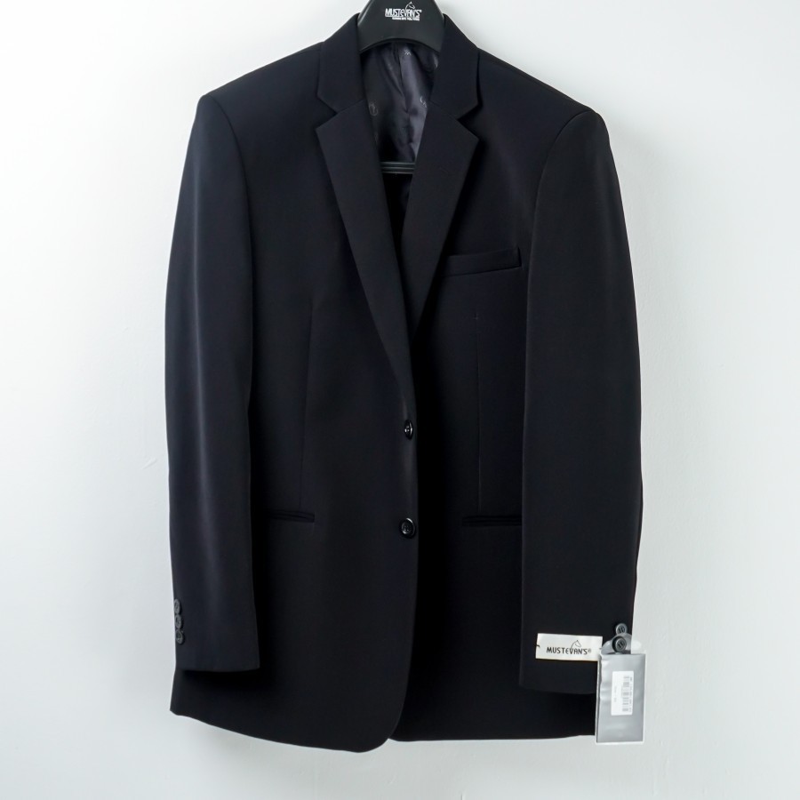 MUSTEVANS BLAZER JAS PRIA KERJA JAS FORMAL POLOS KANCING 2 100% ORIGINAL