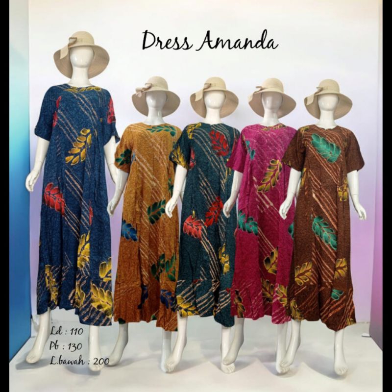 DASTER DRESS BATIK DEWASA STANDAR WANITA BAJU HARIAN