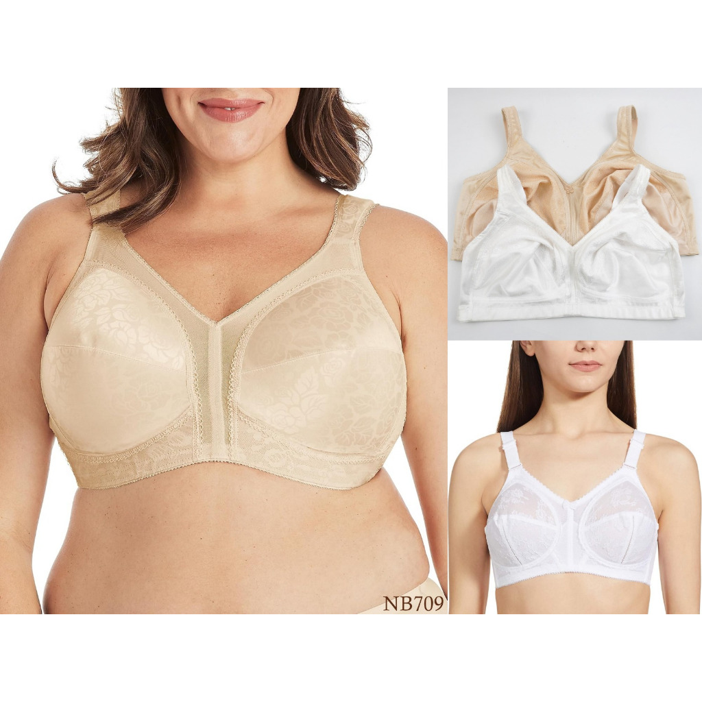 Bra Wanita Tanpa Kawat Big Size 34B s/d 46DD Tanpa Busa Wireless Wirefree Non Padded Full CUp Mix La