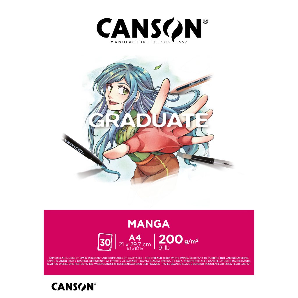 

Canson Graduate Manga Pad A4 / Kertas Canson / Manga Paper Pad