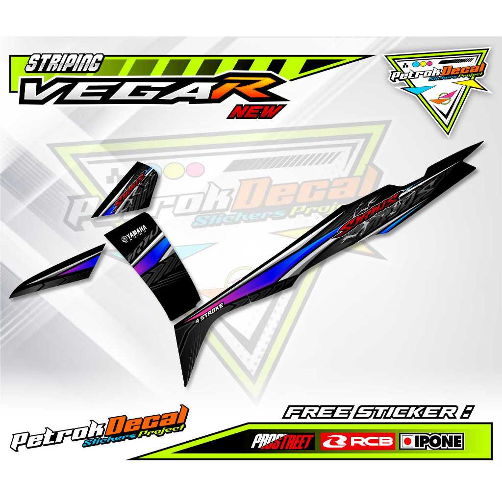STRIPING VARIASI YAMAHA VEGA R NEW - SIRIUS THUNDER STYLE / STICKER LIST VARIASI MOTOR VEGA R NEW - 