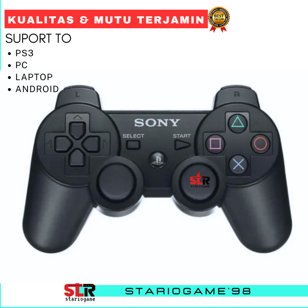 Stik PS3 Original pabrik Stick PS3 Ori pabrik Stick PS3 Getar 2 motor Stik PC LAPTOP ANDROID WIRELES