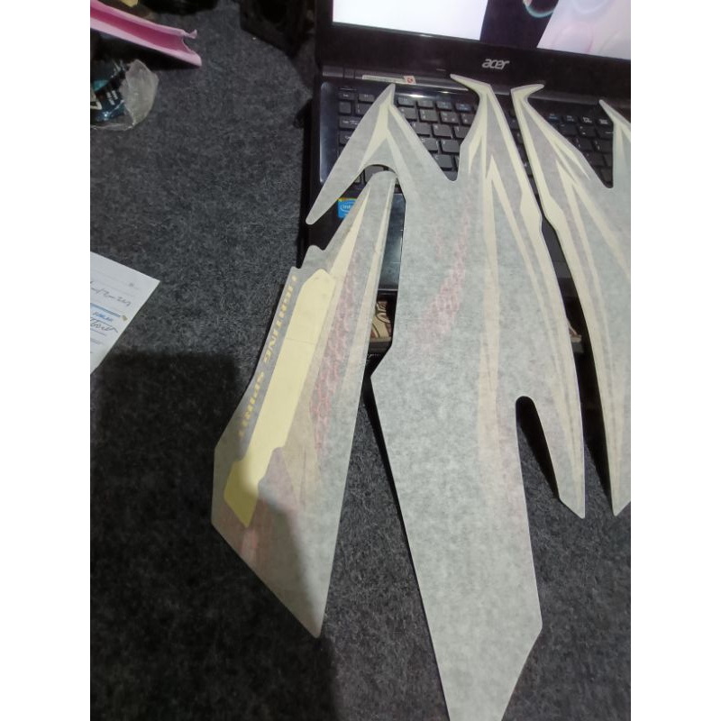 STRIPING STIKER GRAFIK RX KING 2004 2005 HITAM MERAH  ORI LOSPECK