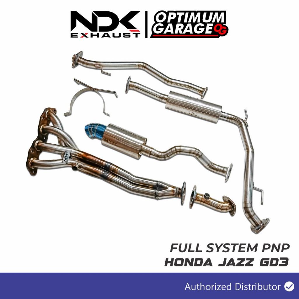 FULL SISTEM PNP KNALPOT NDK EXHAUST MUFFLER DK-02V2 RESONATOR HEADER MOBIL JAZZ GD3