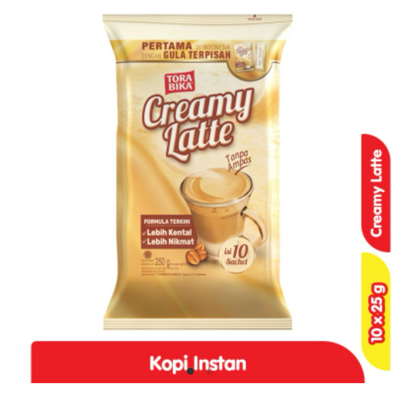 

torabika creamy latte isi 10