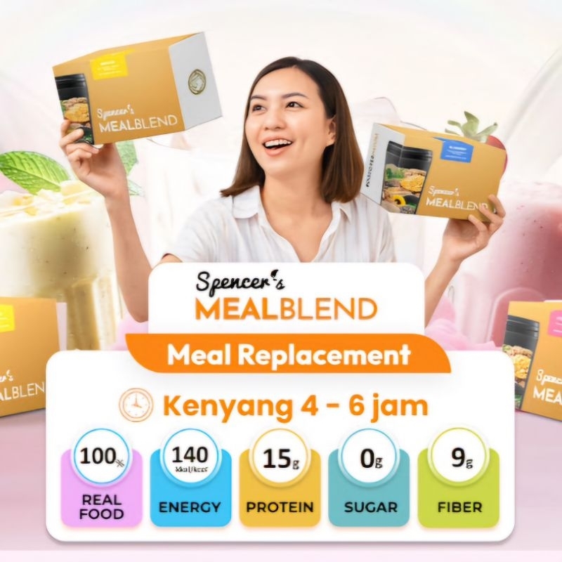 

[SACHETAN] SPENCER'S MEALBLEND MULTIGRAIN 1 SACHET - MEAL REPLACEMENT TERBAIK TINGGI SERAT TINGGI PROTEIN SOLUSI DIET SEHAT ALAMI PELANGSING PEMBAKAR LEMAK TERAMPUH TERMURAH