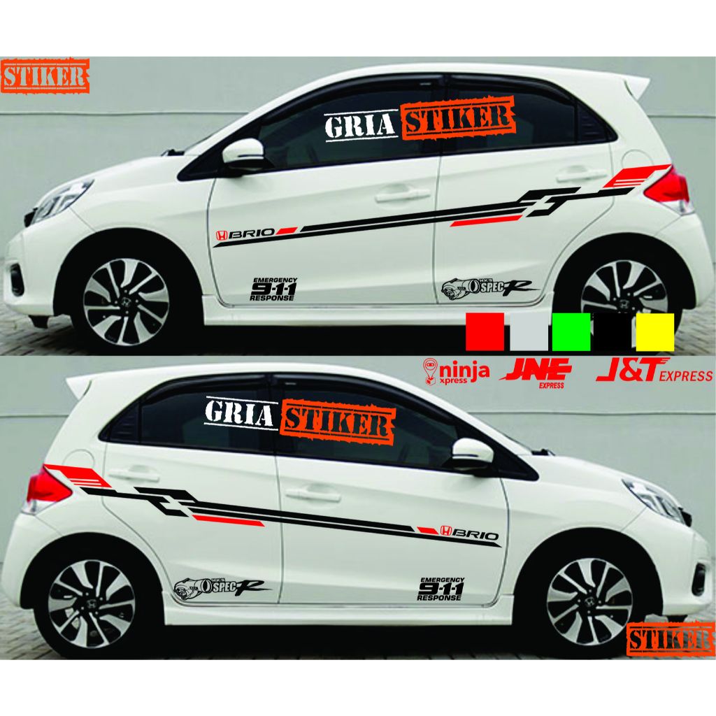 STIKER MOBIL BRIO CUTTING STICKER. stiker Lis bodi Brio stiker Lis mobil terlaris