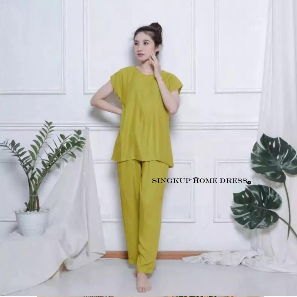 SETELAN RAYON POLOS JUMBO | ONESET RAYON POLOS JUMBO XXL | PIYAMA  JUMBO | BAJU TIDUR BAJU RUMAHAN