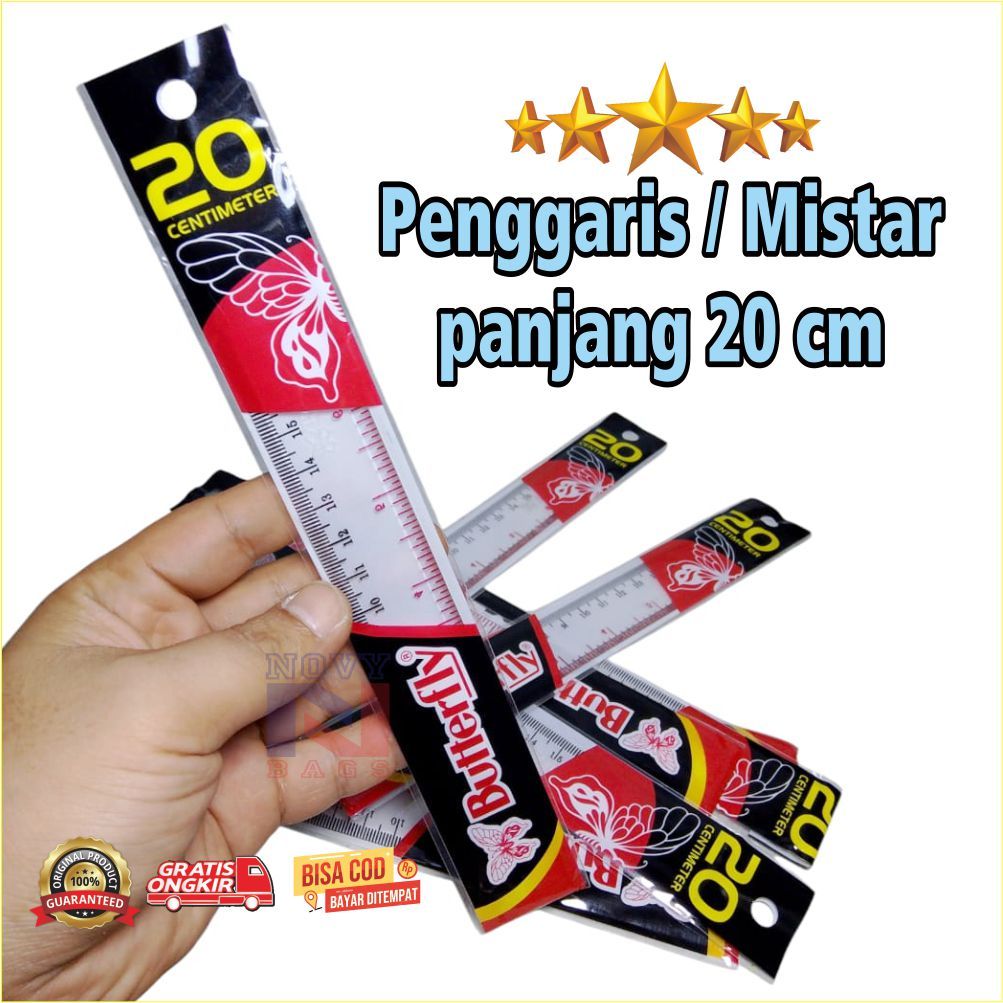 

PENGGARIS 20 cm , MISTAR 20 cm, Penggaris Plastik elastis, Ruller, Harga 1 pcs