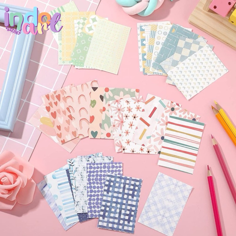 

(IAS) Satuan Material Paper Kertas Scrapbook Journal Lucu Unik Motif Random