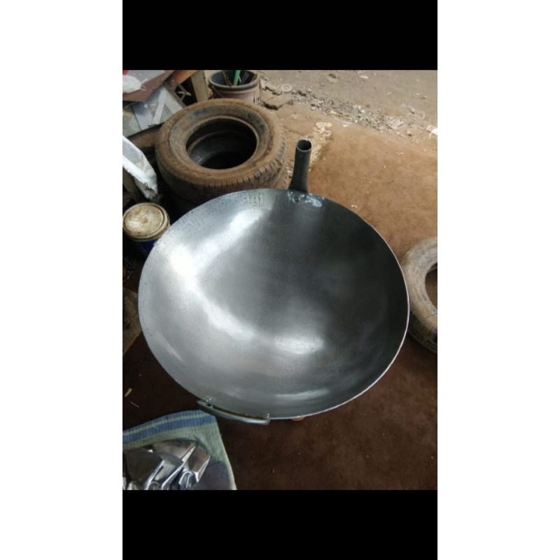 wajan plat baja diameter 35 cm tebal 1.6 mm wajan anti lengket wajan nasgor wajan mie ayam