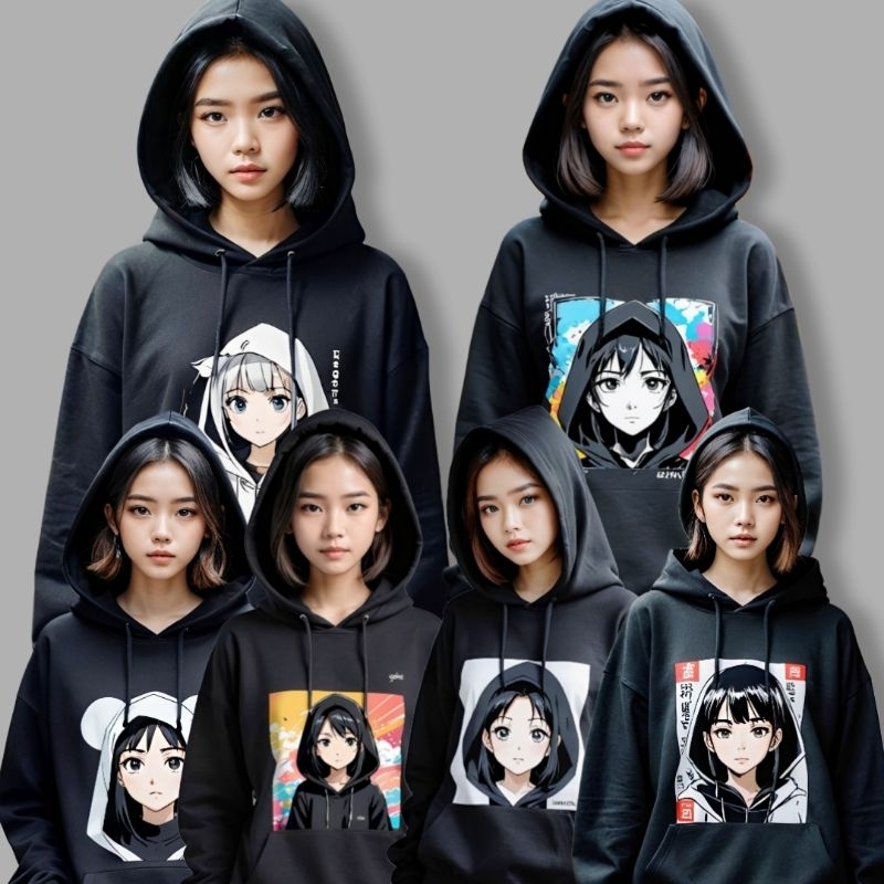 Sweater Cewek Kekinian Oversize Kece Hoodie Terbaru Jumbo Premium 100% Cotton Fleece