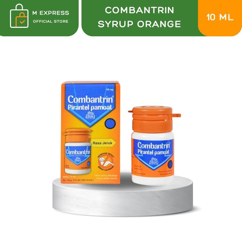 MEDICORP | Combantrin syrup obat cacing anak & dewasa sirup rasa orange 10 ml