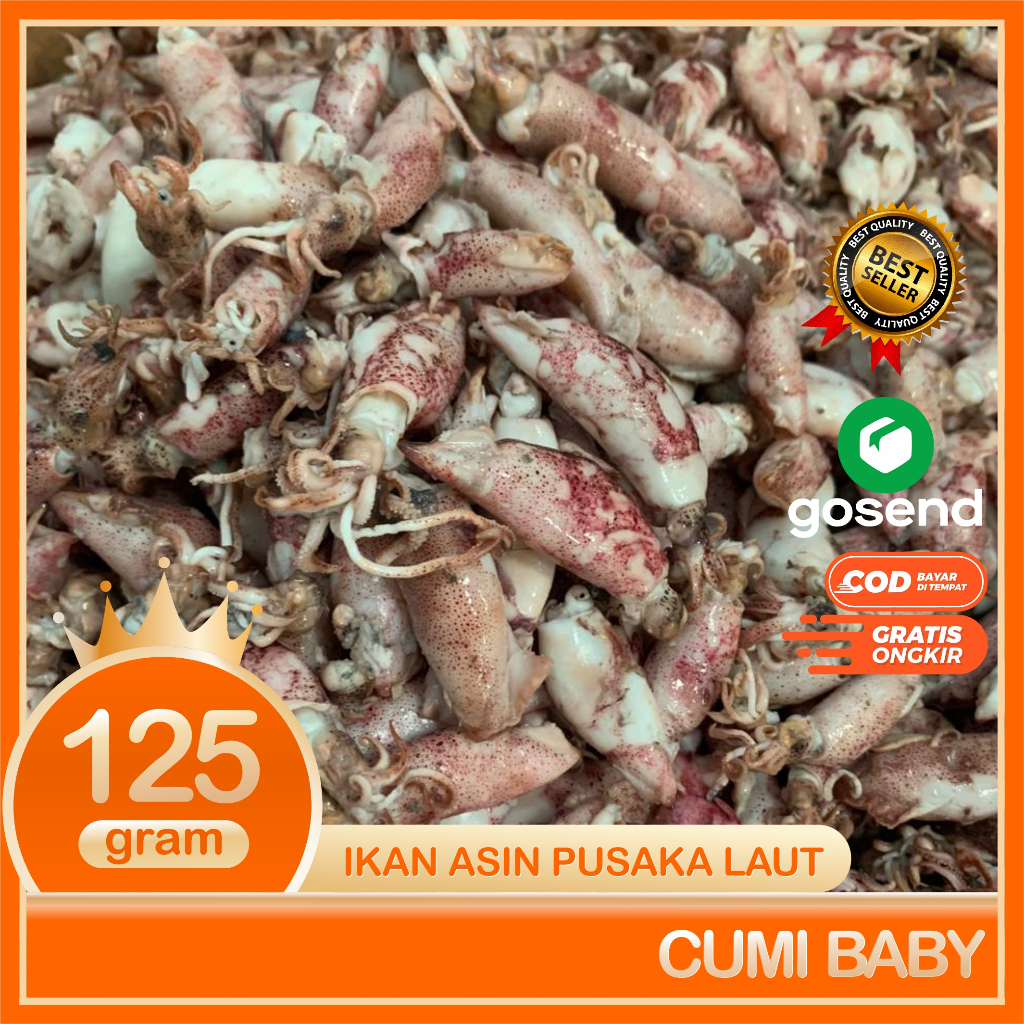 

JKL Cumi Baby Ikan Asin Cumi Baby Cocok Untuk Sambal Cumi 125 Gram