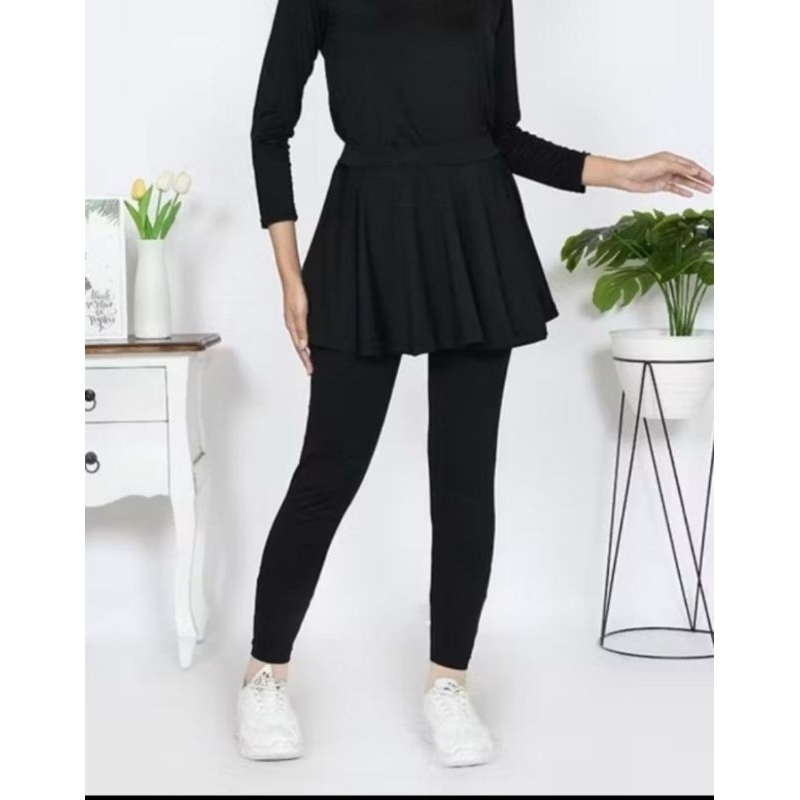 ROK LEGING CELANA ROK JUMBO SENAM LEGGING FITNES BADMINTON RENANG HIJAB