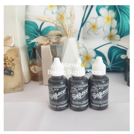 

TOFFIECO Food Coloring Pewarna Makanan Jingga ORANGE Oren 25 ml Repack