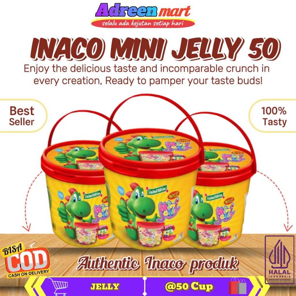 

INACO MINI JELLY RASA JUICE BUCKET 50 x 15 gr
