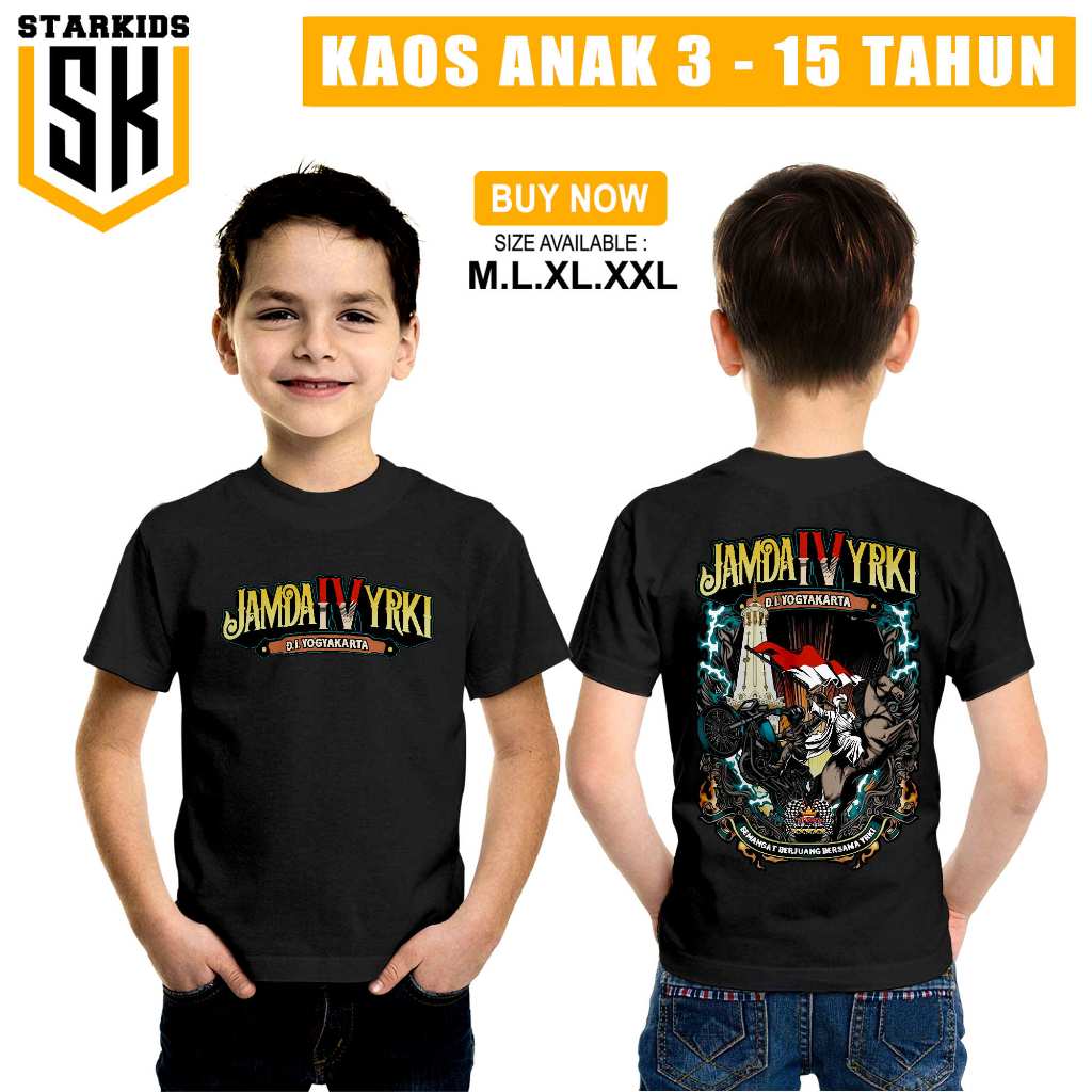 LENGAN PENDEK HITAM KAOS ANAK JAMDA IV DIY - KAOS JAMDA IV YRKI PENGPROV DIY by KAGA CREATIVE - KAOS