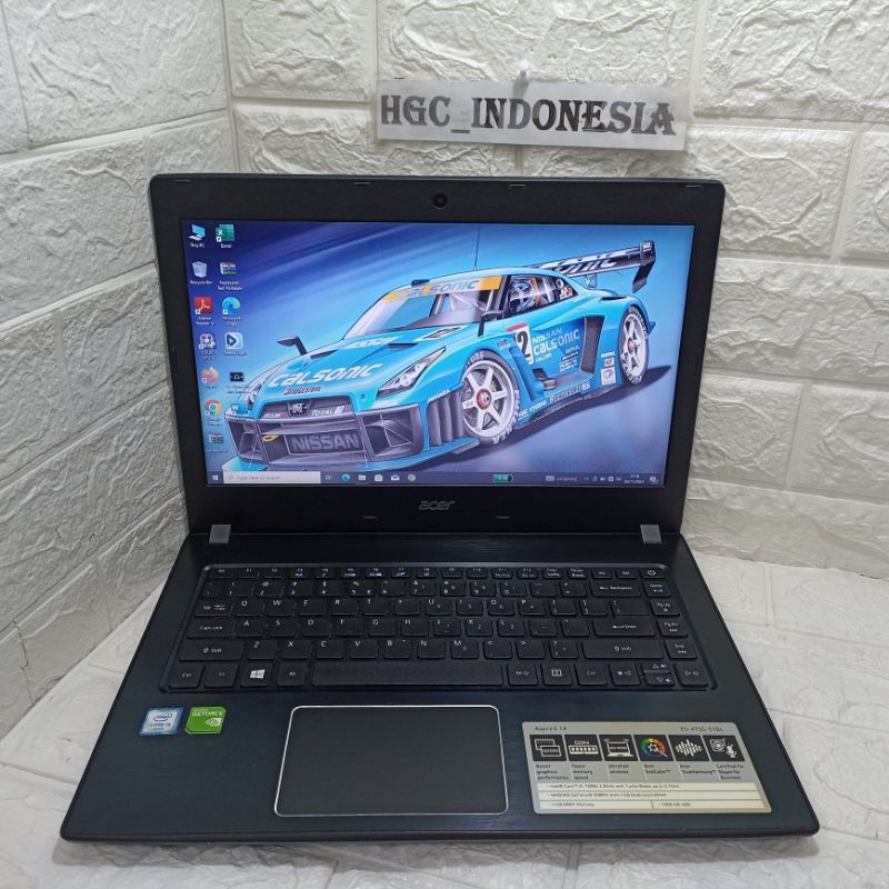 Laptop Acer Aspire Gaming Core i5 Gen 7 VGA Nvidia Ram 8 GB SSD 256 GB Laptop Game Editing