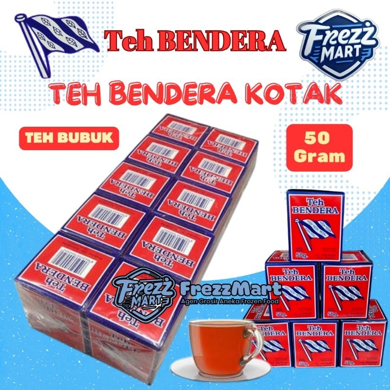 

Teh Bendera Tubruk 50gr Teh Daun Bubuk Kotak Seduh Instan