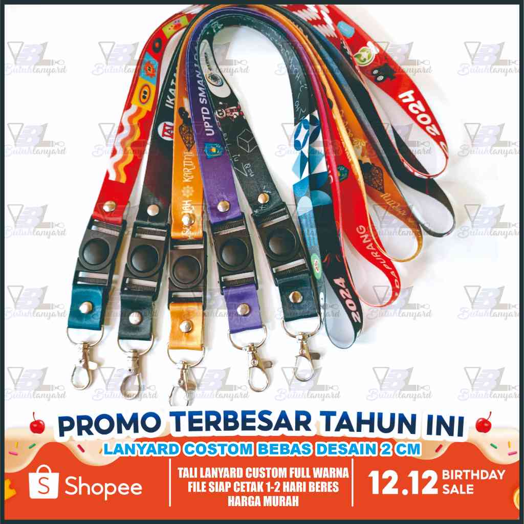 

CUSTOM LANYARD FREE DESAIN, UMROH, OSIS HARGA SUDAH SATU SET LANYARD + HOLDER