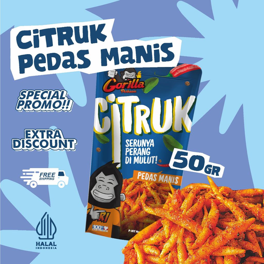 

Citruk Pedas manis 50gr - Makanan Ringan