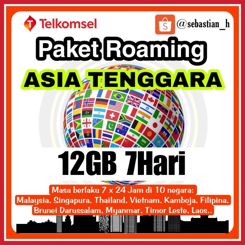 PROMO KUOTA PAKET ROAMING ASIA TENGGARA TELKOMSEL