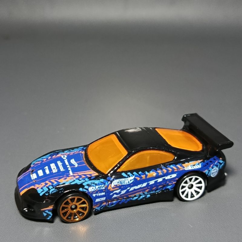 Hot wheels Toyota Supra MK4 Hitam Biru Loose 2012 ( RARE )