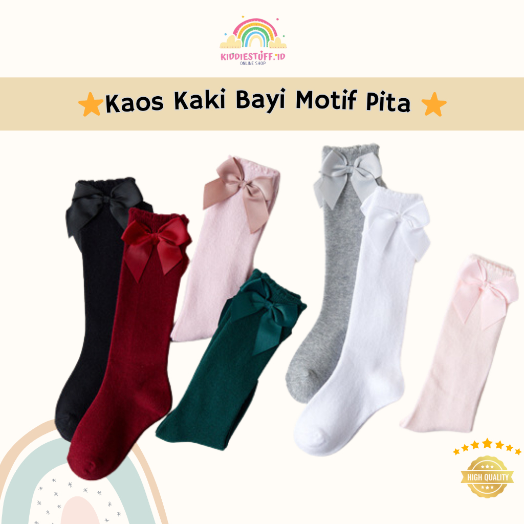 Kaos Kaki Bayi Motif Pita Cocok untuk Acara