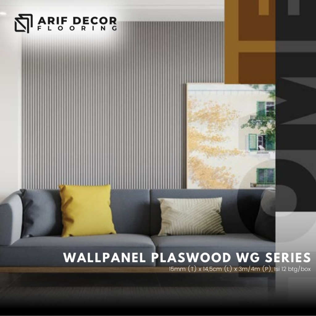 WPC Wallpanel indoor PLASWOOD WG series / wood panel dekorasi dinding panjang 3m & 4m