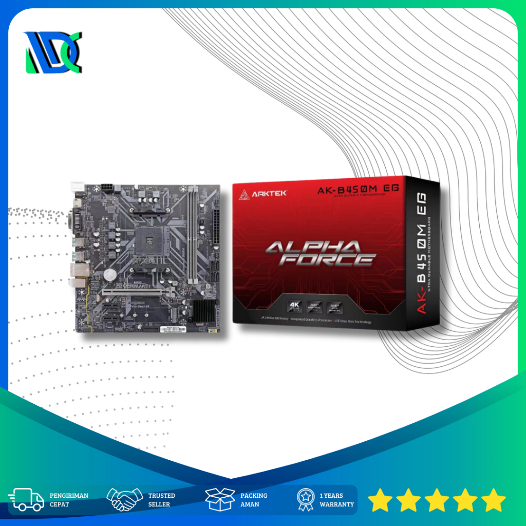 Arktek Alpha Force AK-B450M EG - AM4 AMD B450 DDR4 USB3.0