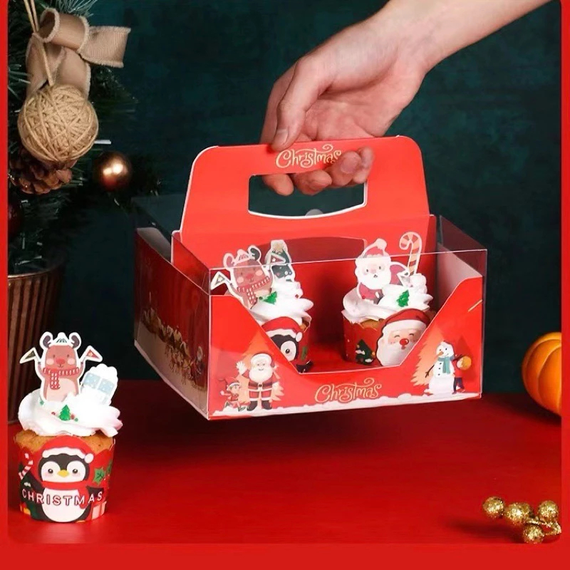 

Cupcake Box Hampers Christmas Kotak Muffin Pudding Cup Natal