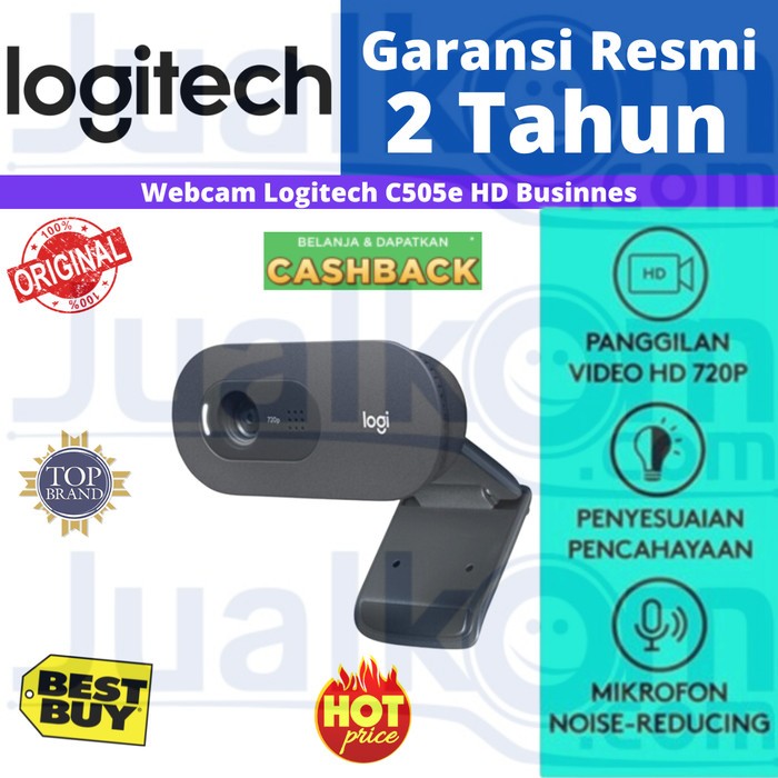 Logitech C505e HD Webcam Hitam 720p