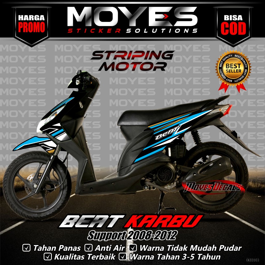 Striping Beat Karbu - Decal Beat Karbu - Stiker Beat Karbu -  Decal Stiker Beat Karbu 2008-2012 Raci
