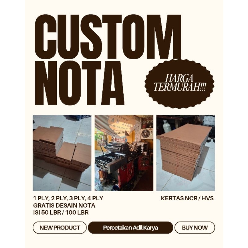 

Custom Nota Isi 50 LBR/100 LBR