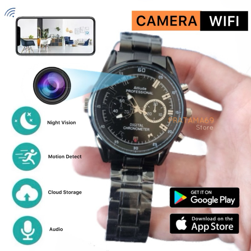 Spy Cam Jam Tangan Video Voice Recording Wifi CCTV Mini