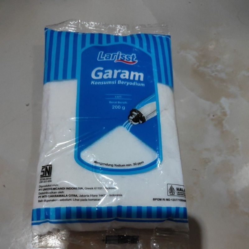

Larisst garam dapur 200 gram garam beryodium