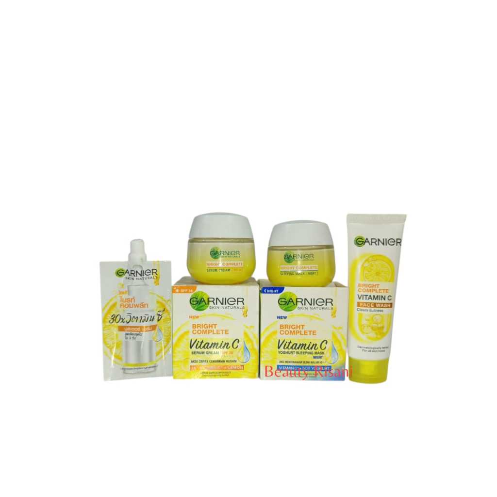 Garnier paket skincare/perawatan kulit wajah light complete series paket a/b