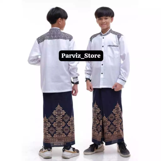 Setelan Koko Sarung Anak Laki-laki Usia 9-14 Tahun