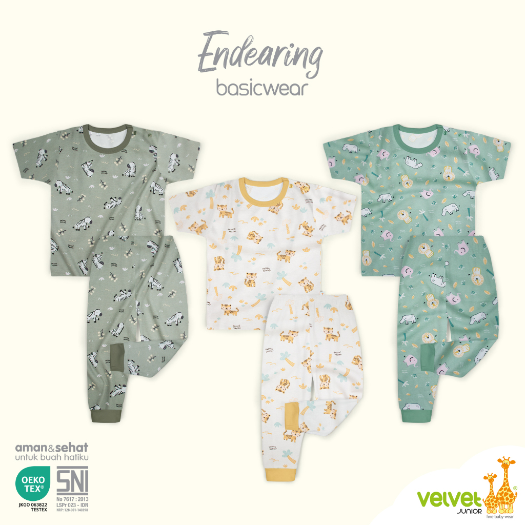 Velvet Junior Baju lengan pendek celana panjang