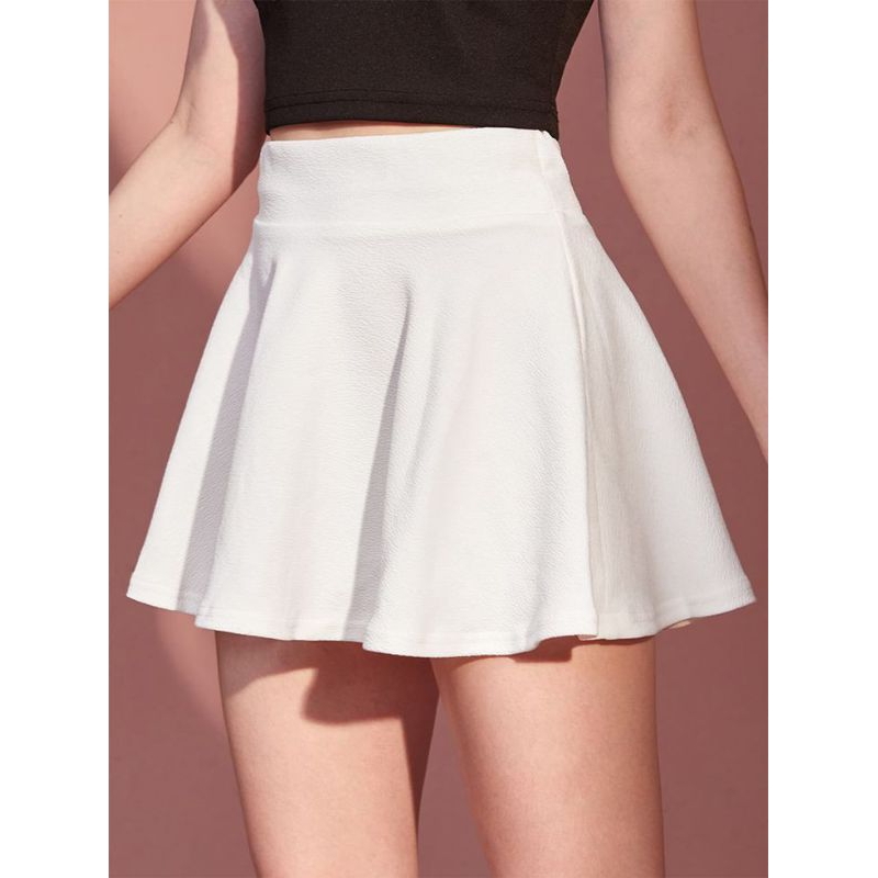 [04] MINI SKIRT ROK PENDEK PAYUNG KOREAN STYLE  BAHAN KAOS