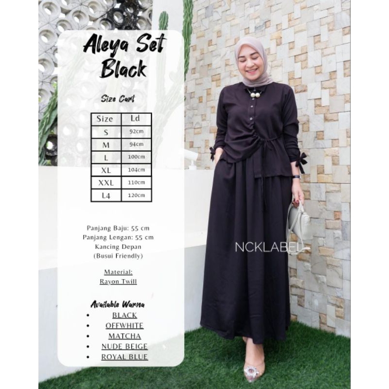 ANGGRAINI - Setelan Polos - Setelan Wanita - Aleya Set Original Product By NCK Label