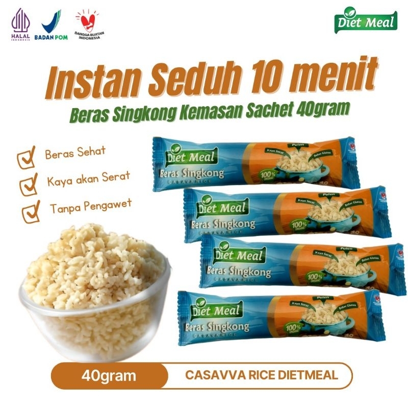

[INSTAN SEDUH] Beras Singkong instan seduh 30 gram sacet